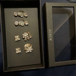 J Crew Crystal Cluster Earings Set